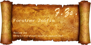 Forstner Zsófia névjegykártya