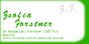 zsofia forstner business card